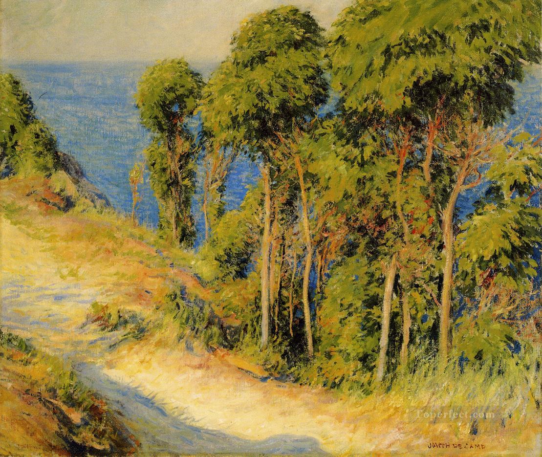 Trees Along the Coast aka Road to the Sea landscape Joseph DeCamp woods forest Oil Paintings